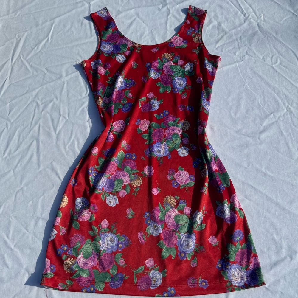 Red Floral Dress